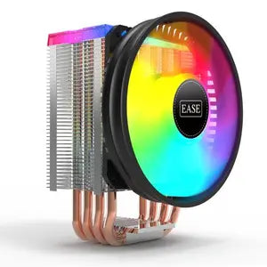 Ease EAF1213 Pro CPU Air Cooler - 4× Heatpipes 180W TDP 110mm ARGB Fan 110x110x25mm Aluminum Fin Top Plate Intel AMD (Black/ARGB)