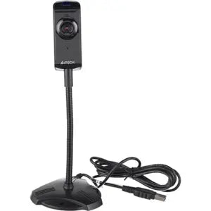 A4Tech PK-810G Anti-Glare Webcam - 480p Intelligent Multisampling Superior Low-Light Vivid Color Built-in Mic Adjustable Clip USB Plug-and-Play (Black)