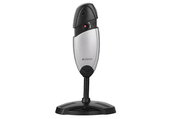 A4Tech PK-635P 720p HD Webcam - 68° Viewing Angle Fixed Focus 60cm+ Single Digital Mic Flexible Clip USB Plug-and-Play (Silver/Black)