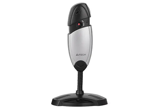 A4Tech PK-635P 720p HD Webcam - 68° Viewing Angle Fixed Focus 60cm+ Single Digital Mic Flexible Clip USB Plug-and-Play (Silver/Black)