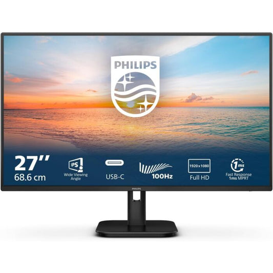 PHILIPS 27E1N1300A 27-Inch Full HD 1080p 100Hz IPS Panel Flicker Free Monitor (Black)