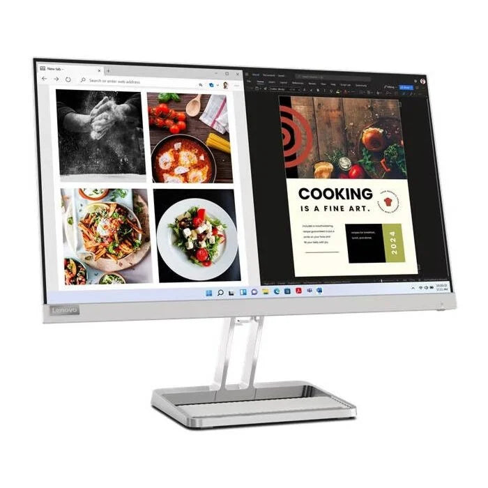 Lenovo L24i-40 23.8-Inch Full HD 1080p 100 Hz IPS Panel Monitor (Gray)
