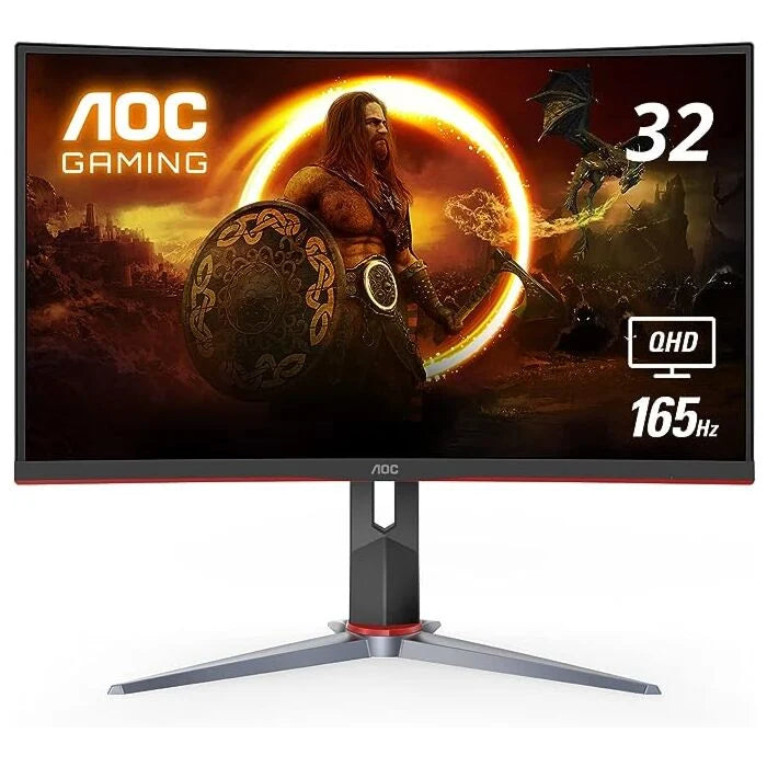AOC C32G2ZE 32" Full HD 1080p 240Hz VA Frameless Curved Display Gaming Monitor (Black, 1 Year Local Warranty, NEW)