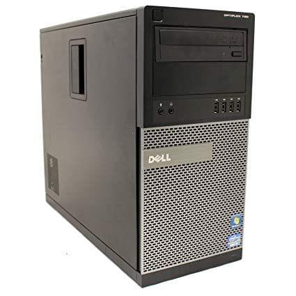 Dell Optiplex 790/390/990 Tower - Intel Core i5 2nd Gen 2.5GHz 4GB DDR3 250GB SATA HDD Intel Q65 Express Chipset (Black/Silver, Refurbished)
