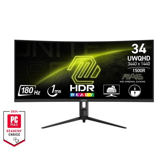 MSI MAG 342CQR E2 34" VA Ultra-Wide 180Hz Curved Gaming Monitor