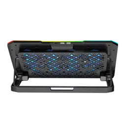 Amaze A500 Laptop RGB Cooling Stand - 6×70mm Fans 10 RGB Light Modes Detachable Mobile Holder (White/Black RGB)