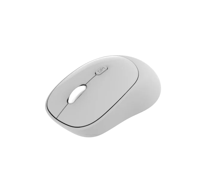 AMAZE A710 Clicket Dual Connection 4D Wireless Mouse - 2.4GHz + Bluetooth Silent Click 800/1200/1600 DPI Ergonomic (Grey)