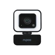 Rapoo C270L Full HD 1080p Webcam - Beauty Exposure Light Ring Built-in Omnidirectional Mic Auto-Focus Wide-Angle USB Plug-and-Play (Black)