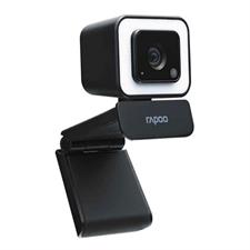 Rapoo C270L Full HD 1080p Webcam - Beauty Exposure Light Ring Built-in Omnidirectional Mic Auto-Focus Wide-Angle USB Plug-and-Play (Black)