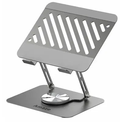 Amaze A530 Rotatable Laptop Stand - Aluminum Alloy 360° Rotational Base Height Adjustable Soft Rubber Padding Up to 17" (Space Grey)