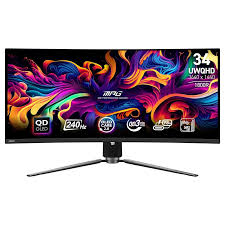 MSI MPG 341CQPX 34" QD-OLED 240Hz Curved Ultrawide Gaming Monitor — Immersive Ultra-Wide