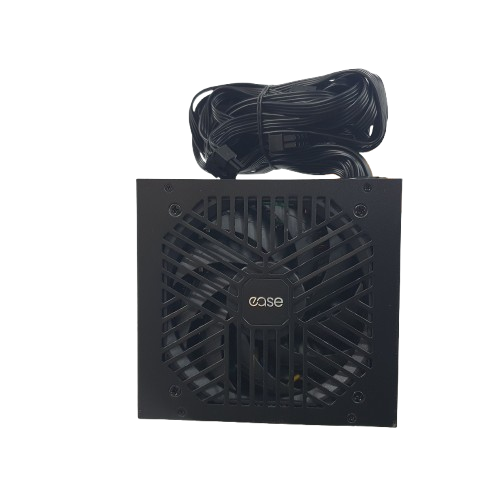Ease EB500 500W Power Supply - 80 Plus Bronze Certified 120mm Fan Flat Black Cables SMD DC-DC Circuit (Black)