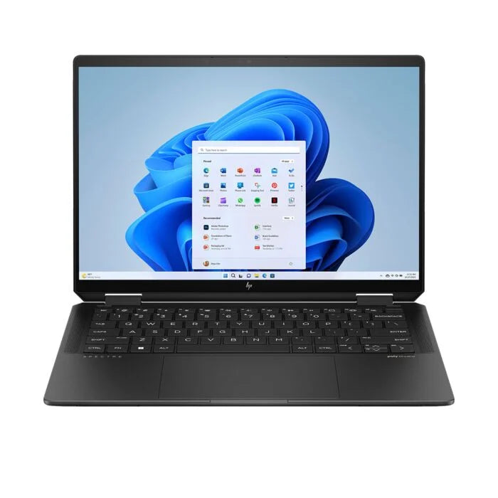 HP Spectre x360 14 EU0097NR - Meteor Lake - Intel Core Ultra 7 155U Processor 16-GB 1-TB SSD Intel Arc Graphics 14" 3K 1800p OLED UWVA Touchscreen Convertible Display Backlit KB FP Reader W11 TPM (Nightfall Black, NEW)