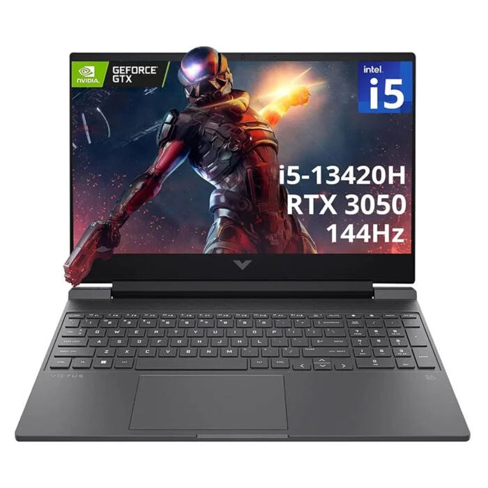 HP Victus 15 FA2737TX - Raptor Lake - 13th Gen Core i5 13420H Processor 16-GB 512-GB SSD 6-GB NVIDIA GeForce RTX 3050 GDDR6 GC 15.6" Full HD 1080p IPS 144Hz MicroEdge AG Display DTS:X® Ultra Audio BKB W11 (Mica Silver, HP Direct Local Warranty, NEW)
