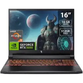 Acer Nitro V 16 - AMD Ryzen 5 Processor 16-GB DDR5 512-GB SSD NVIDIA GeForce RTX 5050 8GB 16" WUXGA IPS 180Hz Backlit KB W11 (Shale Black, International Warranty, NEW)