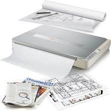 Plustek OpticSlim 1180 A3 Flatbed Scanner - Large Format 11.69"x17" LED Light Source No Warm-Up One-Touch Button USB (Silver/White)