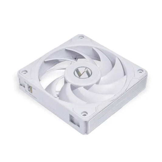 Lian Li UNI Fan P28 120mm Case Fan - FDB Bearing Copper Shielding Liquid Crystal Polymer Blades Silent/Normal/Performance Mode Fan Speed Controller Modular Interlocking (White)
