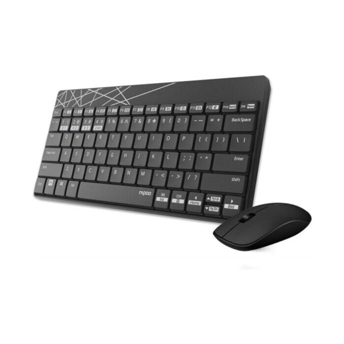 Rapoo 8000M Wireless Mini Keyboard & Mouse Combo