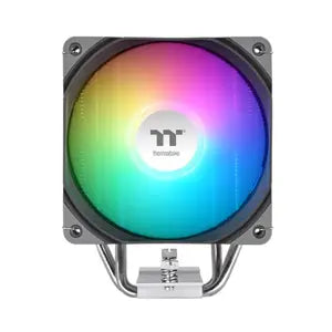 Thermaltake UX400 ARGB CPU Air Cooler - 240W TDP 4×6mm Direct-Contact Copper Heatpipes 120mm PWM ARGB Fan 5V Motherboard Sync Intel AMD (Black/Silver)