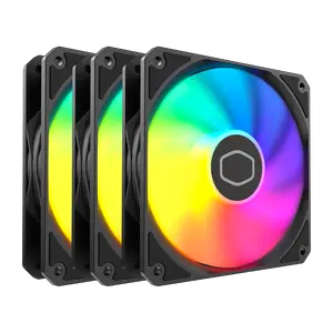 Cooler Master MF120 Lite ARGB 3-Pack Fan Kit - 3×120mm 1750RPM 70.5CFM 30dBA ARGB Sync Motherboard Compatible (Black)